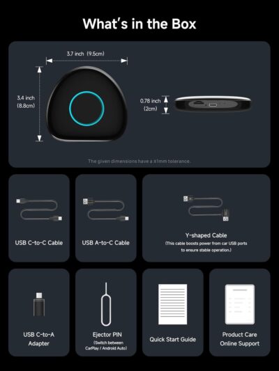 Magic AI Box, Wireless CarPlay/Android Auto Adapter, Car Video Box Supports for Netflix/YouTube/TikTok/TF Card, DriveChat AI Smart Box with GPS/Dual Bluetooth - Image 9