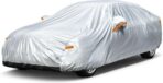 GUNHYI 6 Layers Sedan Car Cover Waterproof All Weather, 100% Waterproof Outdoor Car Covers Full Exterior Covers for Automobiles Sedan Hatch SUV Rain Sun UV Dust Protection. Size A5 (See Size Chart)