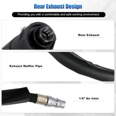 Sporacingrts 2500rpm Low Speed Air Tire Buffer Tire Repair Kit Polishing Cleaning Tool 35 mm Pneumatic Automatic Buffing Wheel Machine Tire Patch Tools Rear Exhaust - Image 3