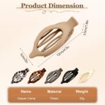 Flat Hair Clips for Women, Flat Claw Clips & Duckbill Hair Clips for Thick or Thin Hair, No-Slip Grip Hair Styling Accessories for Daily Use (Multicolor-C) - Image 5
