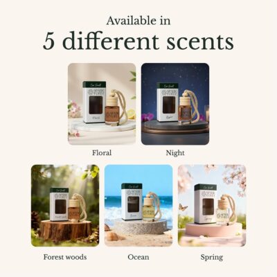Floral Car Perfume Car Air Freshener 30-Day Luxury Hanging Diffuser Perfume Bouquet Gift for Men & Women, Essential Oil Scent Long-Lasting for Car SUV Truck - Image 7