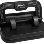 2-in-1 Car Dashboard Phone Mount with Roll-Up License Plate Holder, Adjustable 360° Viewing, Shockproof Anti-Slip Silicone Cradle, No-Installation Dash Stand for All Smartphones