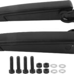 Adjustable Car Armrest for Automobiles Trucks, Pair Car Adjustable Seat Armrest Shock PU Sponge Black Universal for Automobiles Trucks