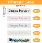 10PCS I Love You Drive Safe Mirror Sticker, I Love You Drive Safe Sticker for Car Windows & Rearview, Funny & Cute Decals to Show Your Loves, Waterproof and Reusable - Image 2