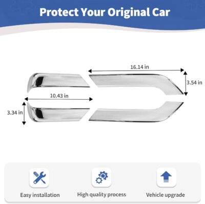 RT-TCZ for Chevy Silverado Chrome Inner Door Handle Panel Trim Cover for Chevrolet Silverado GMC Sierra 2014-2018 Chrome Interior Accessories 4pcs (Only for Crew Cab) - Image 7