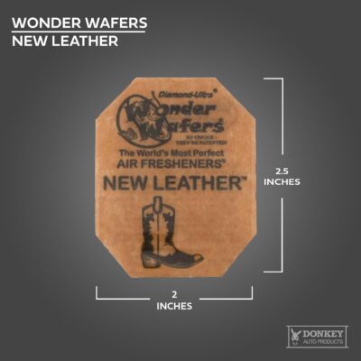 Wonder Wafers - Diamond-Ultra Scented Car Air Fresheners - Individually Wrapped (15 Per Pack) (New Leather) - Image 2