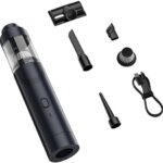Slim V8 Mate Cordless Car Vacuum High Power 19000PA 2 Suction Modes Lightweight Portable at 1.2 lbs, USB Charge, Mini Handheld Vacuum Cleaner with Multi Accessories for Car Home Pet (Black)