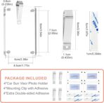 4Pcs Car Clip Picture Holder,Personalized Car Picture Frame,Acrylic Car Photo Holder,Magnetic Car Sun Visor Photo Clip,Visor Clip Photo Frame Hanging Decor Car Accessories for Mom Husband Family Photos - Image 2