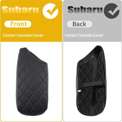 GIANT PANDA Custom Car Center Console Cover Armrest Cover for 2018-2023 Subaru Crosstrek,Waterproof Faux Leather Middle Console Cover Arm Rest Lid Cover Protector, Black - Image 7