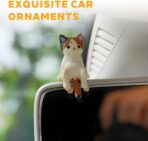 Cute Mini Car Cat Ornament, 5PCS Funny Vehicle Rear View Mirror & Dashboard Figurines Decoration, Automotive Interior Decor Accessories, Universal for SUV Sedan Truck - Image 5