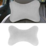 Car Headrest Pillow, Soft & Comfortable Memory Foam Car Neck Pillow for Driving Fatigue Relieve, Universal Cars Head Rest Pillows with Adjustable Strap, Car Interlor Accessorles (Gray)