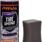 PRV AUDIO Wet Look Gel Tire Shine Dressing | High Gloss Tire, Trim, Plastic & Rubber – Restores Deep Black Shine and Protection | No Sling & Dries Quickly 16 fl oz Kit with Applicator - Grape Scent
