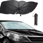 Foldable Windshield Sun Shade Umbrella for Cars,SUVs, MiniTrucks and Vans,Universal Fit Sturdy Frame Sunshade with UV 100% Block & Heat Insulation, Full-Coverage Sunshade 57" x 31.5" inches.