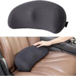 Car Lumbar Support Pillow, Memory Foam Comfortable Vehicle Seat Cushion for Driving, Sciatica Tailbone Pain Relief Driver Seat Pad, Universal Automotive Accessories (Dark Grey)