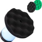 Tire Shine Applicator with 2 Detachable Foam Applicator Pads for Car Cleaning and Fine Polishing Reusable Tire Dressing Applicator for Car Truck SUV Motorcycle