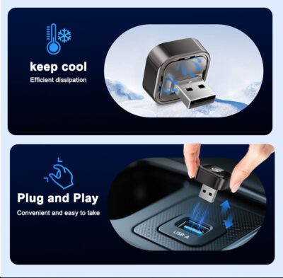 Dual Band Wireless CarPlay Adapter, 2-in-1 CarPlay & Android Auto Dongle, Fast Stable Plug-and-Play Adapter, with USB-C Converter, for CarPlay Cars - Image 6