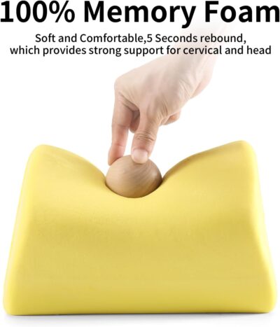 Car Headrest Pillow, Soft Memory Foam Car Neck Pillow with Adjustable Strap, Removable Breathable Cover for Long Drives & Office (Black, Pack of 2) - Image 6