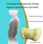 Lumbar Support Pillow for car，Car Neck Pillow Kit, Memory Foam Ergonomic Car Headrest and Lumbar Support for Driving Fatigue Relief, Comfort and Support Your Neck and Back - Image 5