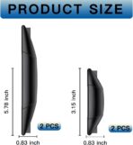 4 PCS Car Door Anti-Collision Strip, Rearview Anti-Impact Sticker, Door Protection Decorative Covers, Door Edge Bumper Guard, Universal Car Side Door Edge Protector (Black) - Image 2