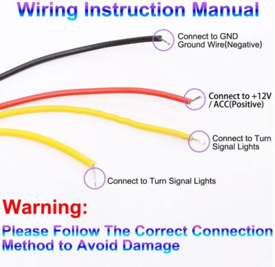 Car Headlight LED Strip, TEKSHINNY 2Pcs 24 Inches Flexible LED Strip Lights, Dual Color Red Turn Signal Yellow Lights Waterproof Daytime Running Light Strip for Truck SUV - Image 3