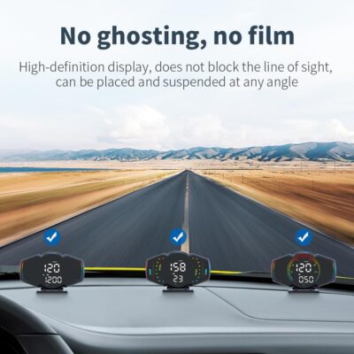 G18 Head Up Display, HUD Display for Cars Windshield, GPS Digital Speedometer MPH for All Cars, Car Compass, Altimeter, Multi-Function Display, Direction, Gradiometer - Image 3