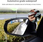 2 PCS Mirror Rain Visor Eyebrow, Waterproof PVC Auto Exterior Rear View Mirror Rain Visor Guard, Rainproof Side Mirror Rain Visor Eyebrow Cover for SUV Truck, Car Accessories (Black) - Image 5