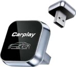 2026 Upgraded Wireless CarPlay Adapter for Apple iPhone, Plug and Play, Fast Auto-Connect, Realtek 8730E Chip Stable & No Latency, Wired to Wireless Adapter with USB-A/Type-C Port Gray (CT106)