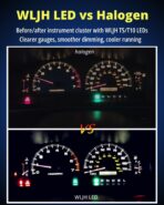 WLJH 40 Pack 194 168 T10 T5 LED Bulbs With Sockets, Non Polarity, Dimmable, For Dash Cluster Dome Map Door Trunk Parking License Plate Lights,300 LM Interior & Exterior Replacement, Bright White - Image 8