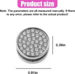 YoRise 4PCS Bling Car Hooks, Crystal Rhinestone Car Storage Hook with Self-Adhesive Backing, Multi-Function Dashboard Hooks, Hanging Mini Hook for Vehicle Cable Keys Sunglasses Hat (White) - Image 2