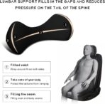 Car Seat Cushion for Driving, Memory Foam Lumbar Support Pillow for Sciatica & Lower Back Pain Relief, Ergonomic Comfort Driver Seat Cushion for Car Home Office Chair - Image 3