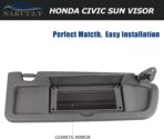 Nakuuly Left Driver and Right Passenger Side Sun Visor Atlas Gray Compatible with Honda Civic 2006 2007 2008 2009 2010 2011 Replaces # 83280-SNA-A01ZA 83230-SNA-A01ZA - Image 4