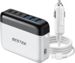 BESTEK Multi Ports USB Car Charger, Fast Charge 125W 14A Quick Charge 3.0 & USB-C PD Car Charger Adapter with Smart Identification for Cell Phones, Tablets and Other USB Devices