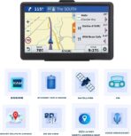 7 Inch Car GPS Navigator with 2025 USA Maps, Voice Turn-by-Turn Guidance, Lane Assistance, Speed and Red Light Warning for Vehicles,GPS Satellite Navigator with Free Lifetime Map Update, - Image 3