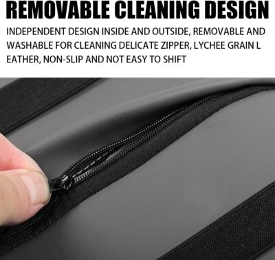 Car Armrest Cushion, Automotive Anti-Scratch Leather Memory Foam Center Console Pad Cover Protector Elbow Pillow Armrest Seat Box with Organizer Pockets Storage Bag, Universal Fit - Image 4