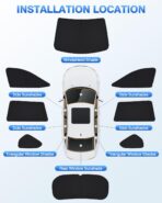 Window Shades for Toyota RAV4 2019-2025 Accessories Windshield Sun Shade Side Rear Window Covers Sunshade Sun Visor Shield Privacy Protection for Camping Keep Vehicle Cool Black 8PCS - Image 6