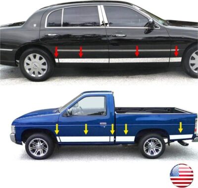 4"(100mm) Automotive Chrome Trim Molding 13FT Heavy Duty Car Side Moldings(Self Adhesive) UV Protected Scratch-Proof for Auto Truck RV Front and Rear Bumper/Door Sill Protector - Image 5