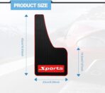 4PCS Car Mud Flaps Rubber Mudguard Soft No Collision Front and Rear Fender Splash Guards Mud Flaps, Universal for Cars SUV, Long - Image 2