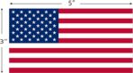 Reflective American Flag Stickers - 3-Pack, 5x3 Inches - Durable & Waterproof Decals for Vehicles & Personal Items，Car Bumper/Truck/Motorcycle/Helmet/Laptop/Window/Water Bottle/Mail Box - Image 5