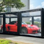 Portable Inflatable Car Cover Shield Garage Tent Airtight Ultimate Outdoor/Indoor Car Bubble Vehicle Shelter for Car Parking Painting Washing and Storage (Black, 19Ft L x9.2Ft W x6.6Ft H)