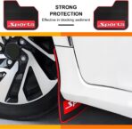 HZEL 4PCS Car Mud Flaps, Soft Flexible Sports Vehicle Splash Guard Mudflap with Hardwares, Bendable Automotive Exterior Mud Guard Dirty Fenders Replacement, Universal for Most Vehicles (7.87 x 9.06'') - Image 6