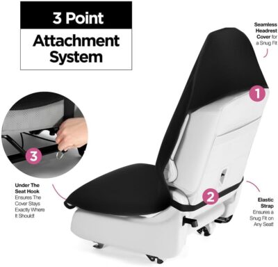 lebogner Waterproof Sweat Towel Car Seat Cover for Post Gym Workout, Running, Swimming, Beach and Hiking, Universal Fit Anti-Slip Bucket Seat Protector for Cars, SUVs and Trucks, Machine Washable - Image 2