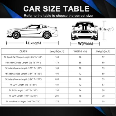 Hatchback Car Cover Waterproof All Weather for Automobiles, Outdoor Full Car Cover Snowproof Windproof UV Protection, Universal Fit for Hatchback. (Fit Hatchback Length up to 178 inch, Silver) - Image 6