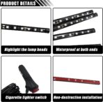 1 Pack 12V Car Interior LED Strip Light, 4 in1 Under Dash Ambient Lighting Kit, 36 LED Auto Interior Decorative Lamp Car Atmosphere Neon Night Light with Cigarette Adapter Plug (Blue) - Image 4