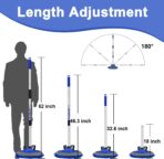 anngrowy 62" Microfiber Car Wash Brush with Long Handle Car Washing Mop Kit Mitt Sponge Car Cleaning Supplies Kit Duster RV Washing Car Brush Accessories, 1 Chenille Scratch-Free Replacement Head - Image 3