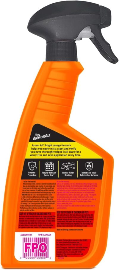Armor All Extreme Shield Protect & Shine Ceramic Wax, Color Changing Spray Car Wax, 16 Fl Oz Bottle - Image 8