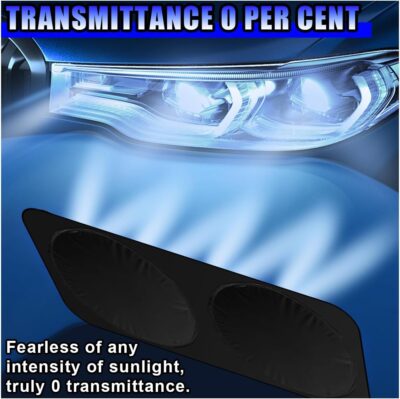 Car Windshield Sun Shade, Foldable Automotive Front Window Heat Blocking Sun Shield, Universal Reflective Vehicle Interior Protective Cover for Car, SUV, Truck (65×36 inch) - Image 5