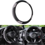 AUCELI Elastic Car Steering Wheel Cover, Stretch Anti-Slip Vehicle Steer Wheel Protector, Breathable Steer Wheel Protective Guard Fit for 14.5-15 Inches, Universal Automotive Accessories (Gray)