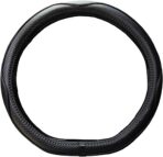 D Shape Steering Wheel Cover 14 inch 36cm for Tesla Model 3 / Y, for Camaro Small D Type Cars and Racing Game Microfiber Leather (Black) - Image 5