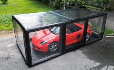 Portable Inflatable Car Cover Shield Garage Tent Airtight Ultimate Outdoor/Indoor Car Bubble Vehicle Shelter for Car Parking Painting Washing and Storage (Black, 19Ft L x9.2Ft W x6.6Ft H) - Image 3