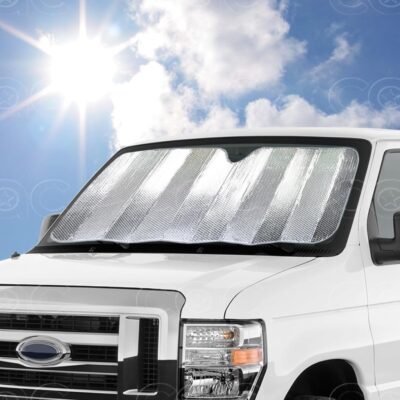 BDK Car Windshield Sun Shade - Jumbo Size Windshield Sun Shade Accordion Fold Style for Windshield - Heatshield Sunshade for Sedan Truck, SUV - Window Shades Front Windshield - 65 x 27 in - Image 7